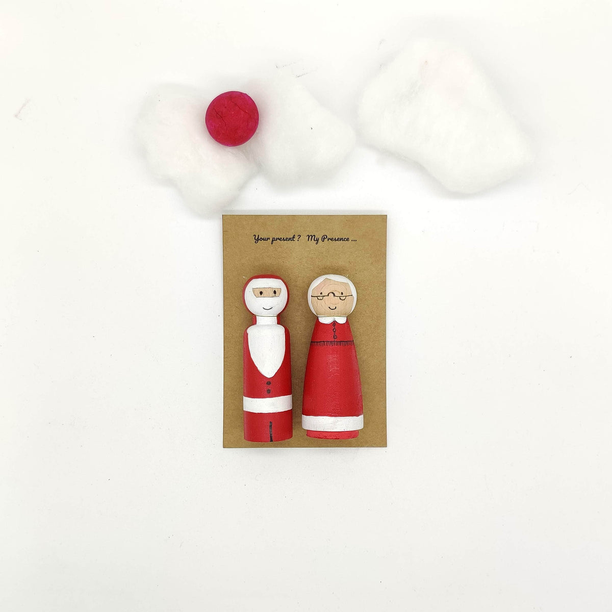 Mr. & Mrs. Secret Santa Claus Card- 9cm